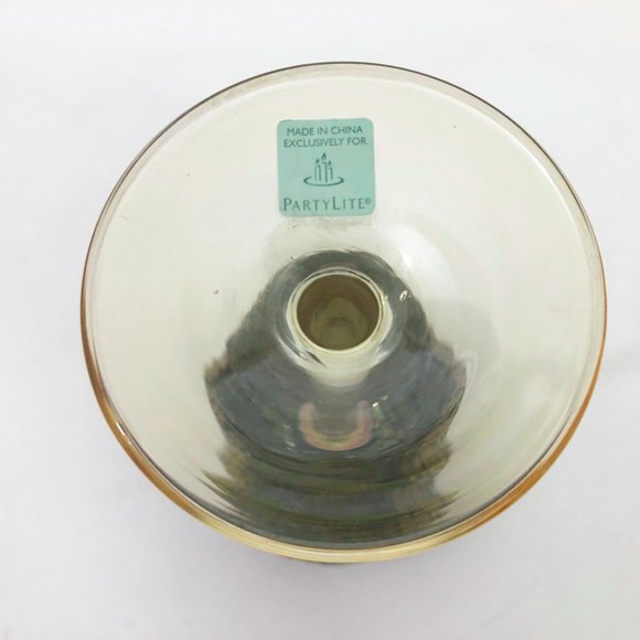 Party Lite Siena Crackle Mosaic Stemmed Tealight Holder Retired Pattern - Picture 8 of 9